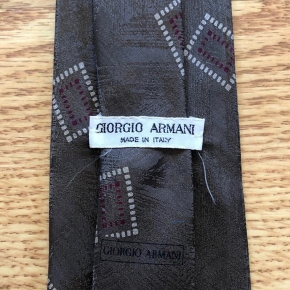 Giorgio Armani Vintage Grey Silk Tie